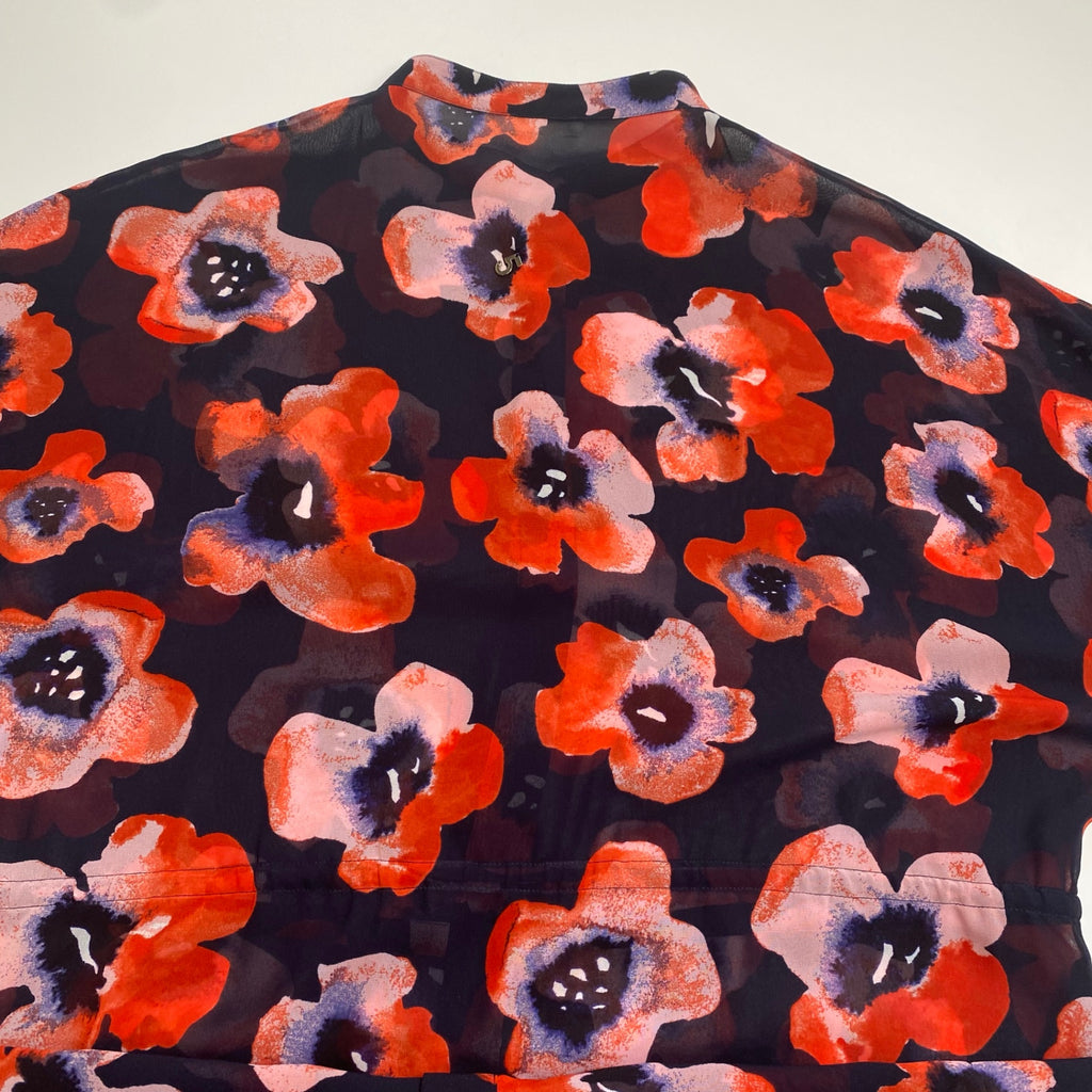 5 PREVIEW ファイブ プレビュー / シャツワンピース フラワープリント チャーム付 参考定価：40,000程度 SIZE：S