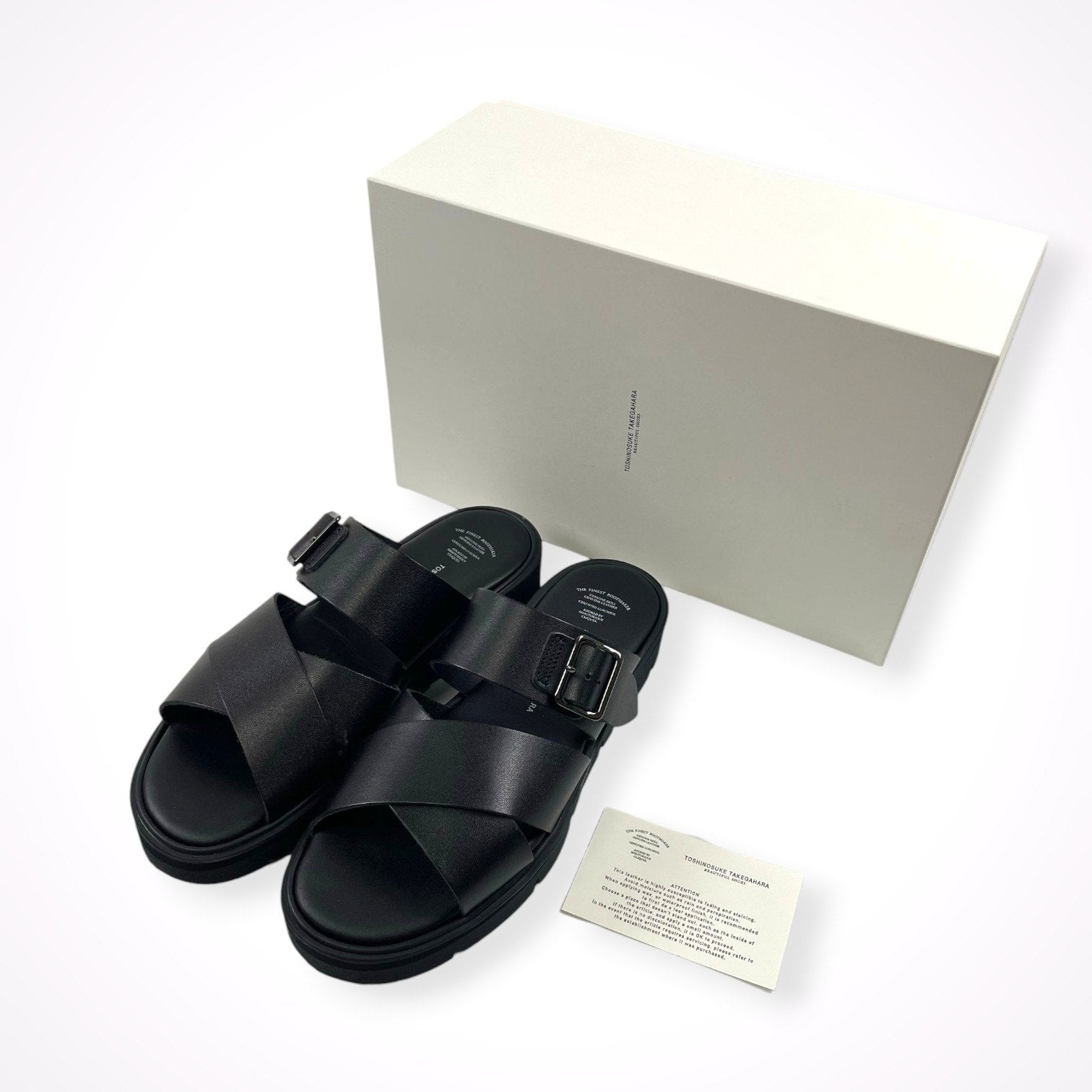 BEAUTIFUL SHOES(TOSHINOSUKE TAKEGAHARA) / CROSS BELT SANDALS 極美