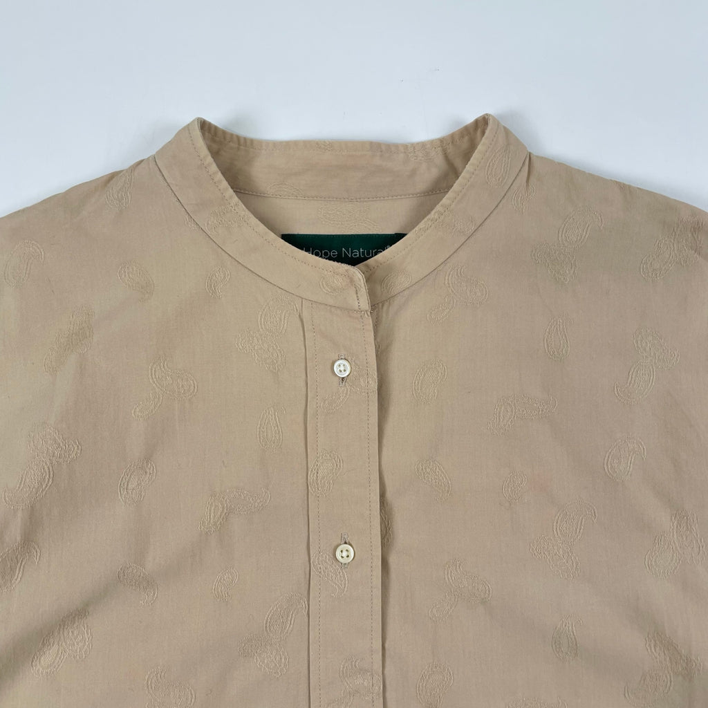 HOPE NATURAL / ジャガードバンドカラーシャツ 参考定価：17,000程度 SIZE:XL
