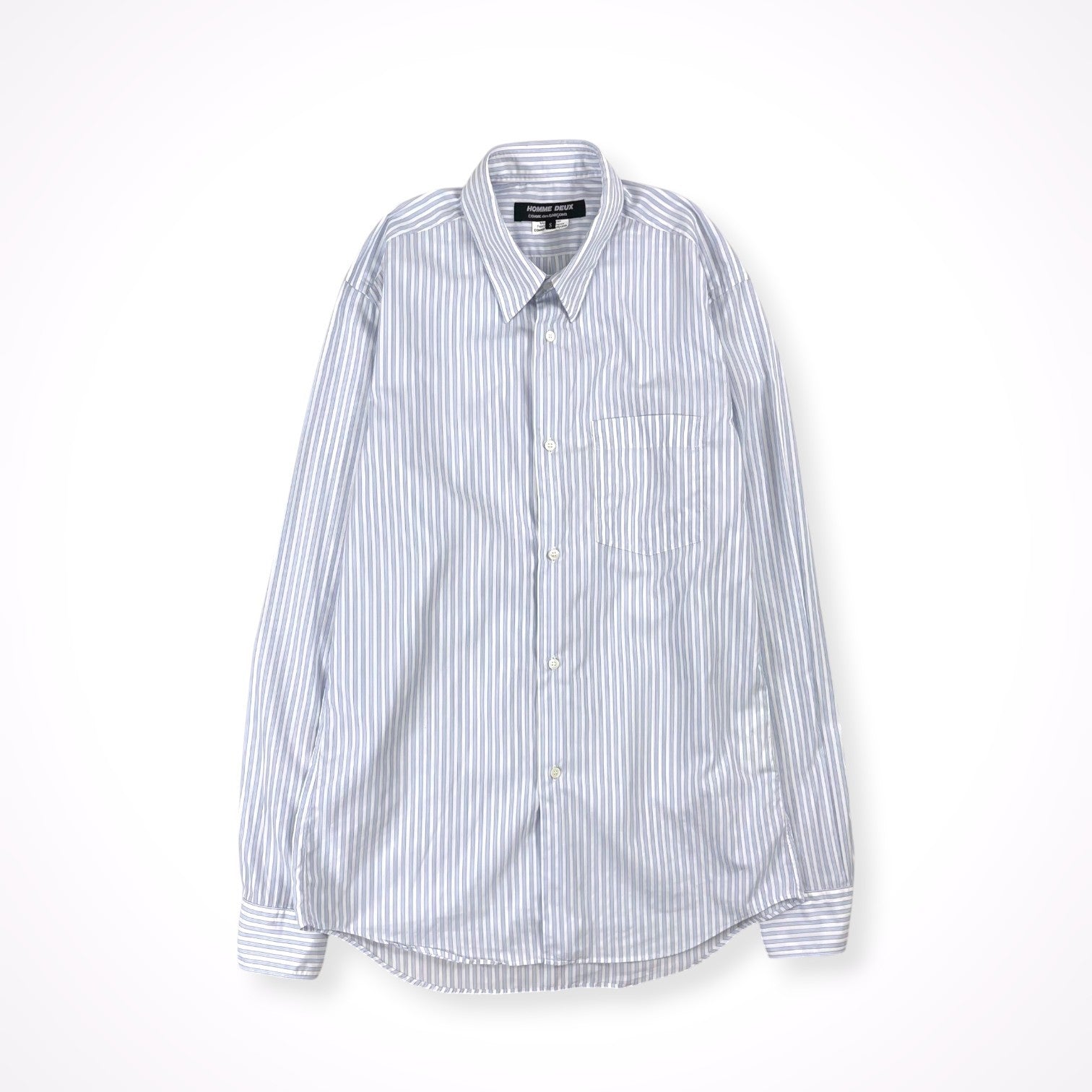 COMME des GARCONS HOMME DEUX / ミニマルストライプシャツ 日本製 SIZE:S