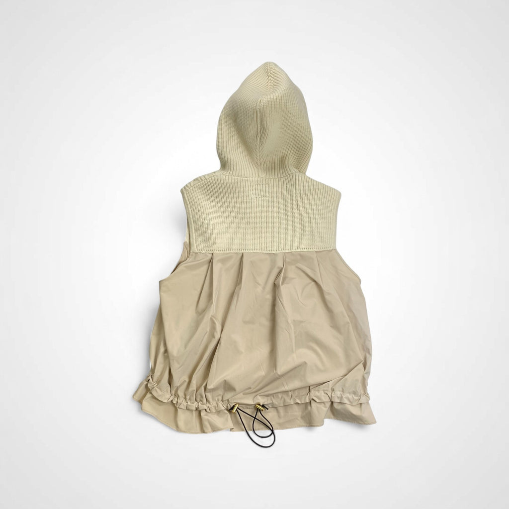 trois トロア / 異素材ケーブルニットベスト アイボリー 参考定価：18,000+tax SIZE:FREE