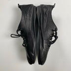 VINTAGE 8-90s yohji yamamoto ヨウジヤマモト / Gillies shoes ギリーシューズ レザー ブラック 丸文字 SIZE:M(23cm程度)