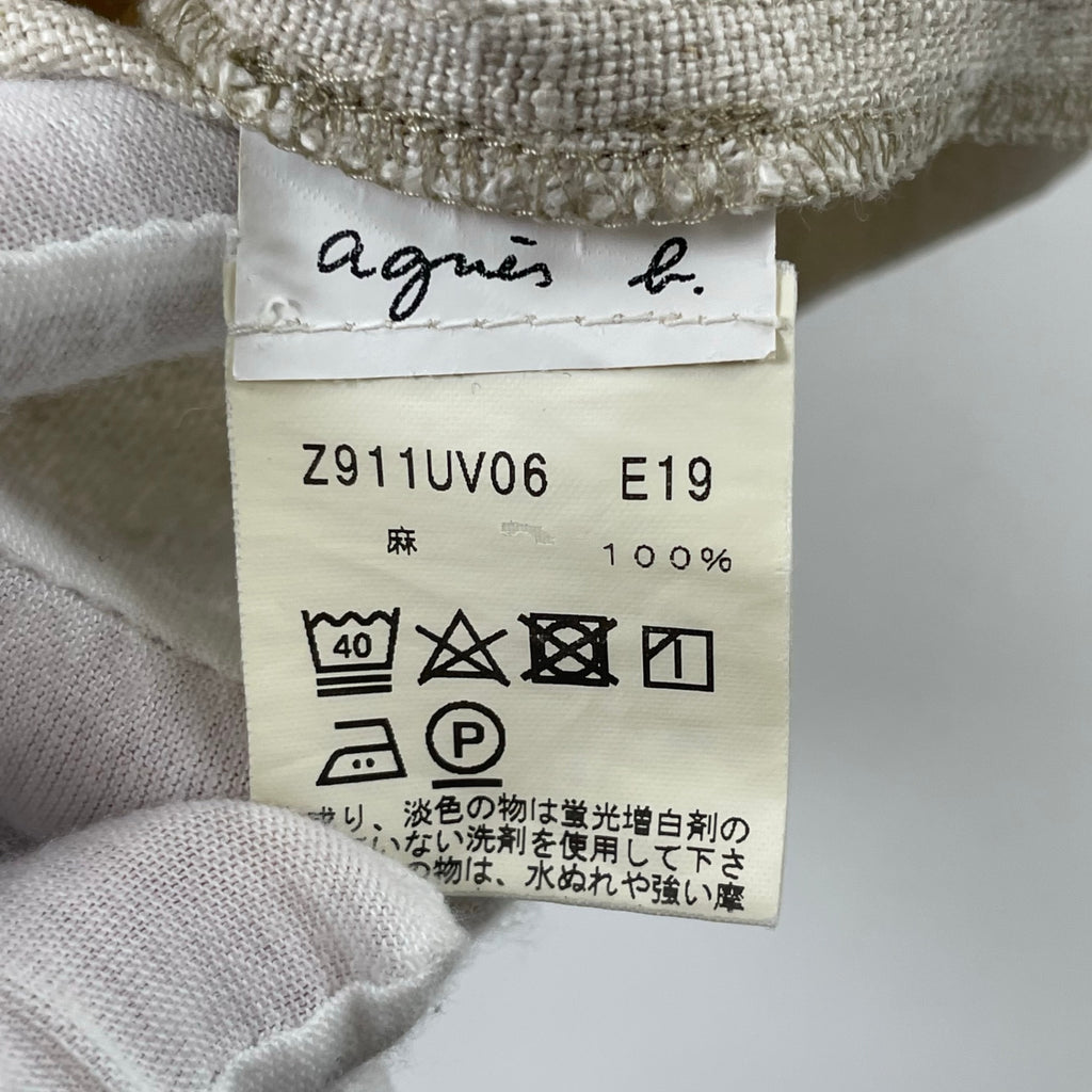 agnes b / リネンサマードレス 参考定価：45,000程度 SIZE：38