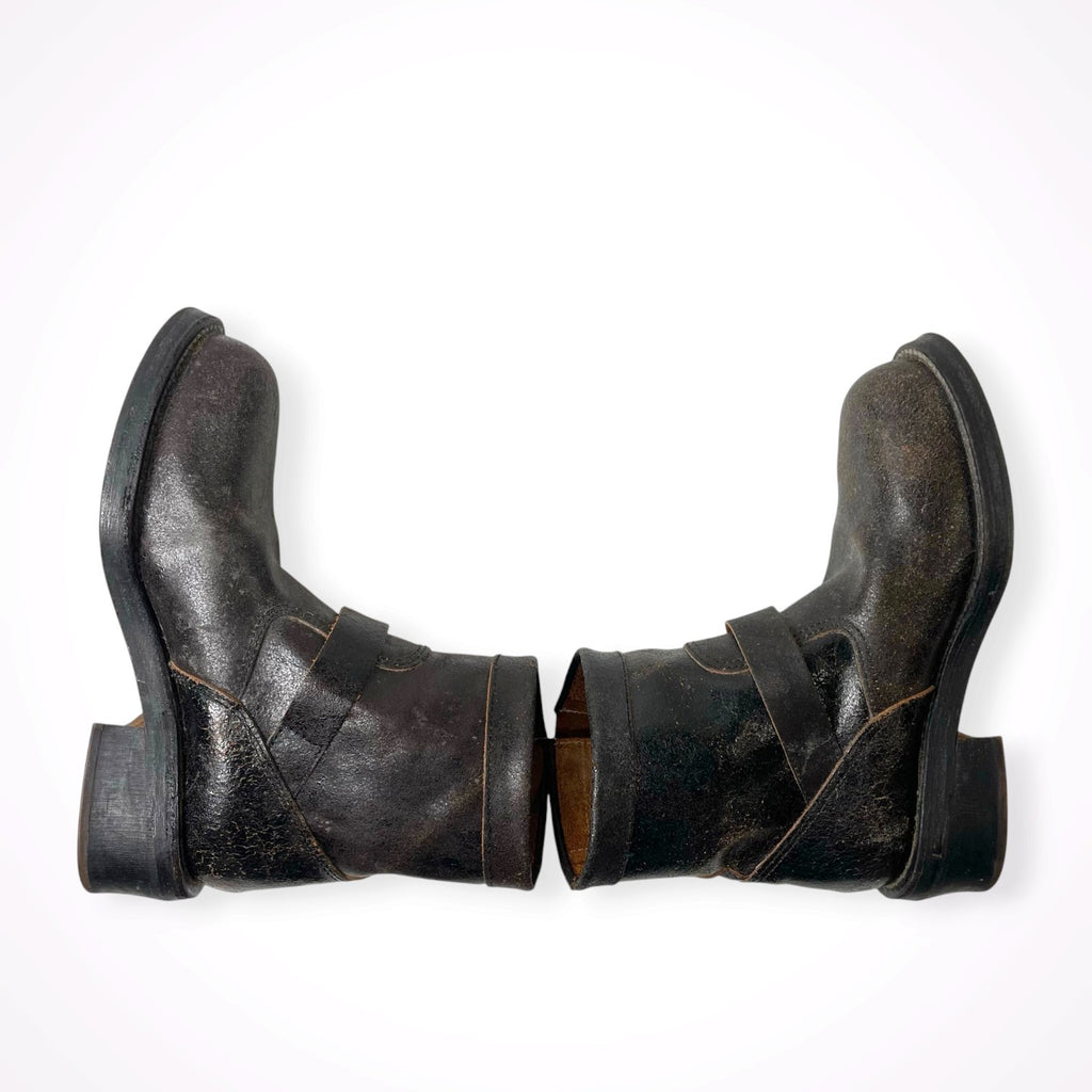 JUNYA WATANABE COMME des GARCONS / クラック加工レザーエンジニアブーツ 参考定価：100,000程度 SIZE:M(25-25.5cm)