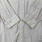 Gymphlex / バンドカラーオーバーシャツ ストライプ 参考定価：14,000+tax SIZE:M