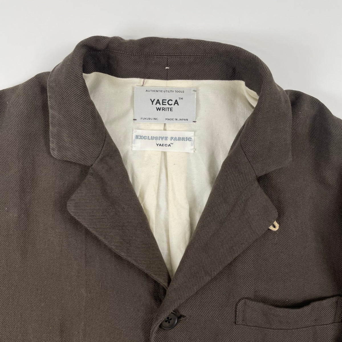 YAECA WRITE / コットンリネン3Bジャケット 参考定価：52,000程度 SIZE:M