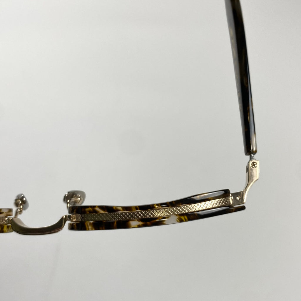 金子眼鏡 「PREMIUM」ライン / サーモント シルバーコンビ ブラウンイエロー 度なしクリアレンズ  参考定価：82,000+tax