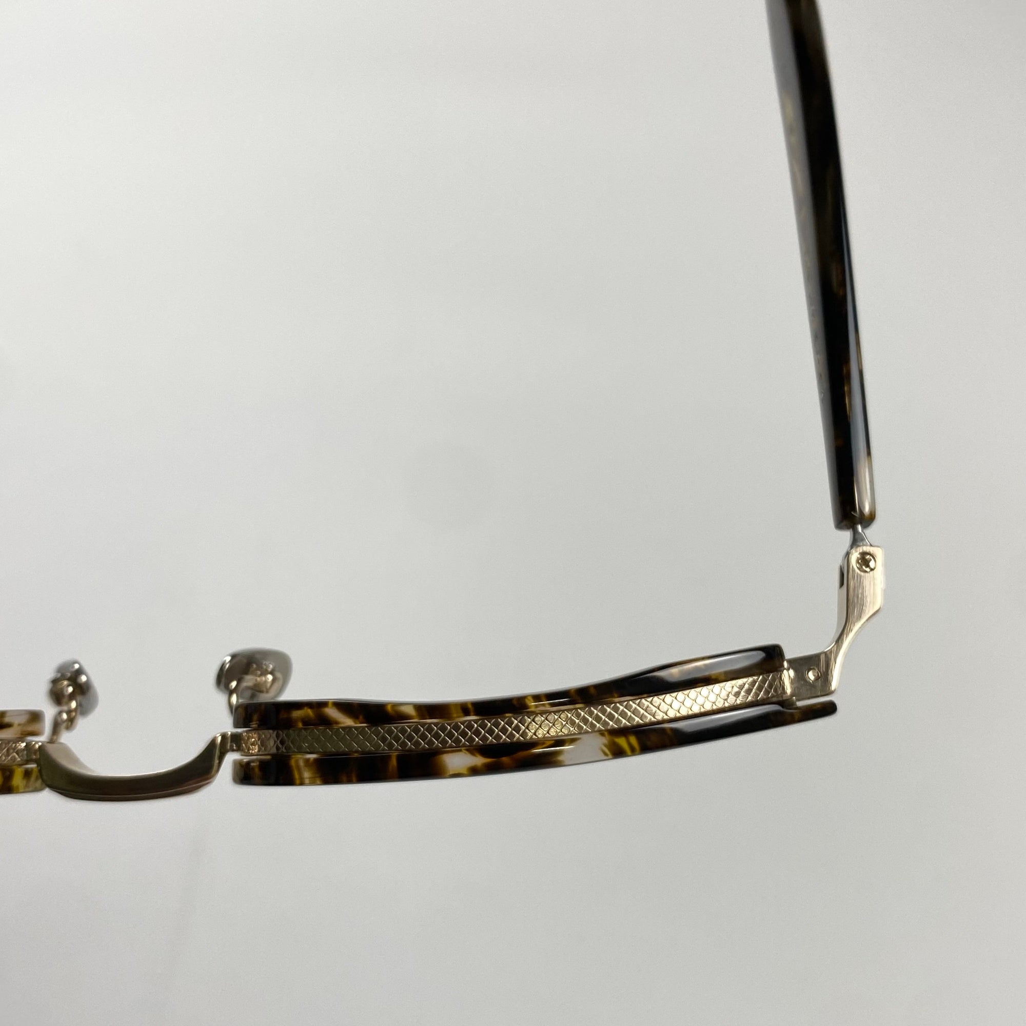 金子眼鏡 「PREMIUM」ライン / サーモント シルバーコンビ ブラウンイエロー 度なしクリアレンズ  参考定価：82,000+tax