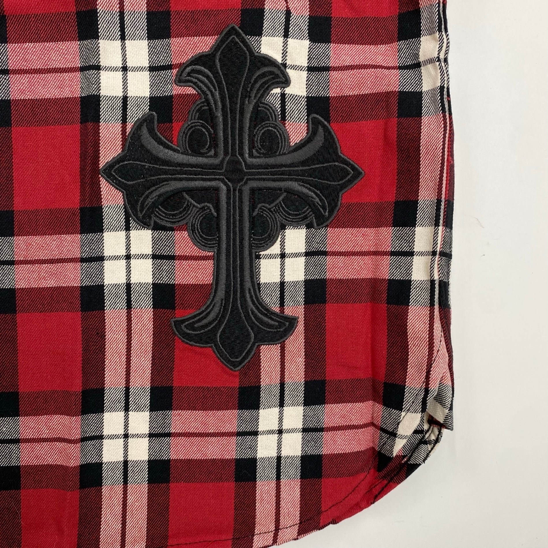 vanson × 「クローズ」武装戦線 バンソン / スカルクロスチェックシャツ T.F.O.A 未使用 参考定価：15,800+tax SIZE:L