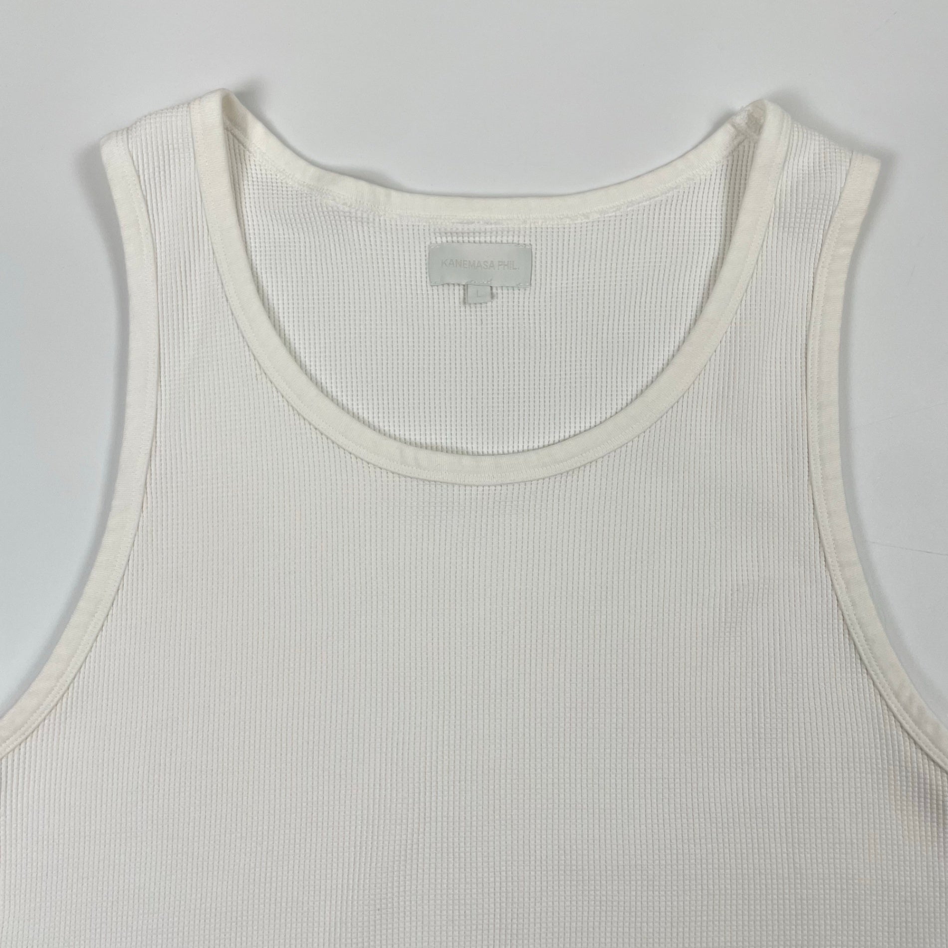 KANEMASA PHIL. カネマサ フィル / 18G Garment Waffle Tank Top 参考定価：9,000+tax