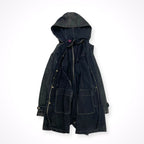 DENIM＆Co / ブラックデニムダッフルコート SIZE:M
