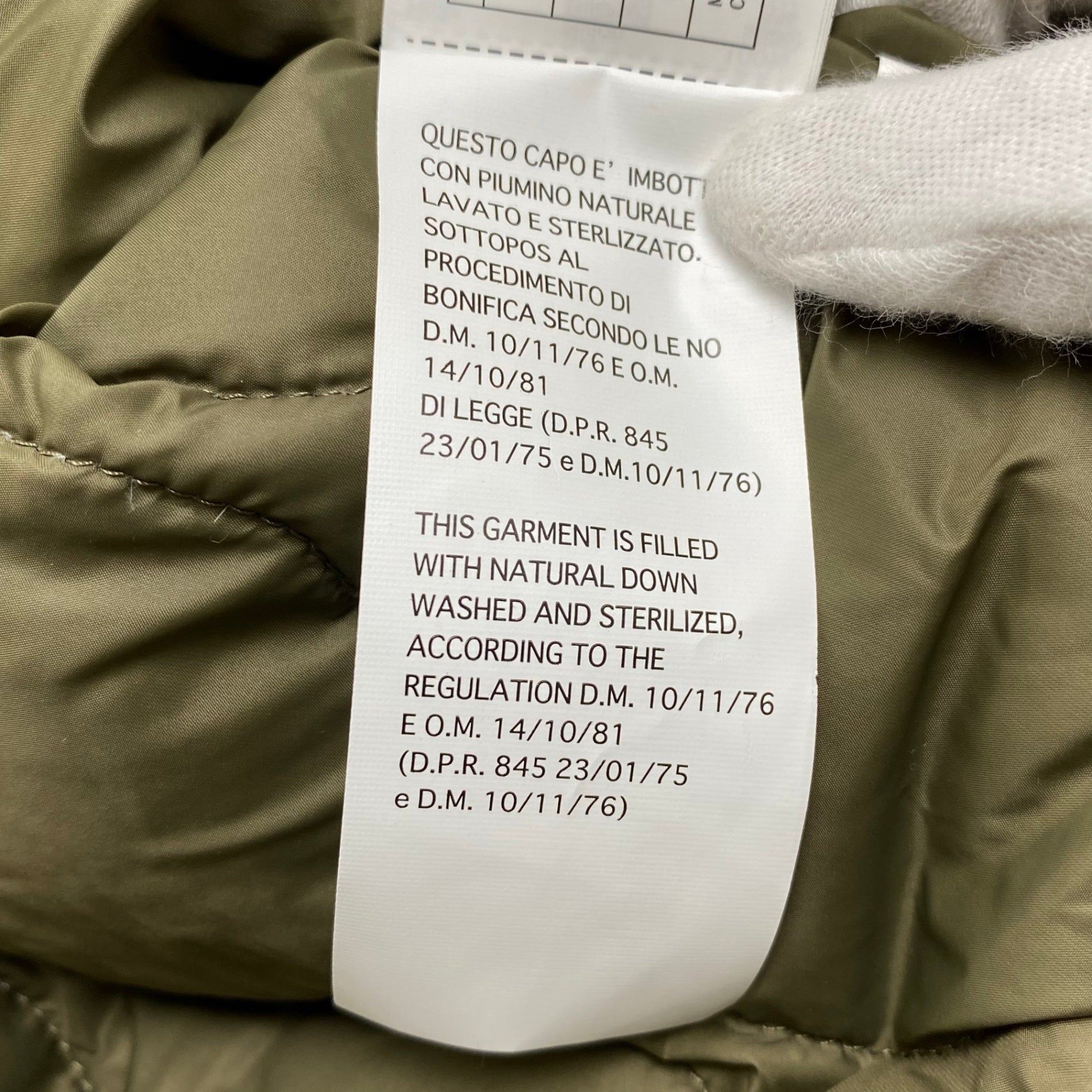 TAION タイオン / ミリタリー オーバーサイズクルーネック ダウンコート ブラック×オリーブ SIZE:XXXL