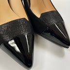 SEVEN TWELVE THIRTY / コンビパンプス ブラック 参考定価：28,000程度 SIZE：24.5cm