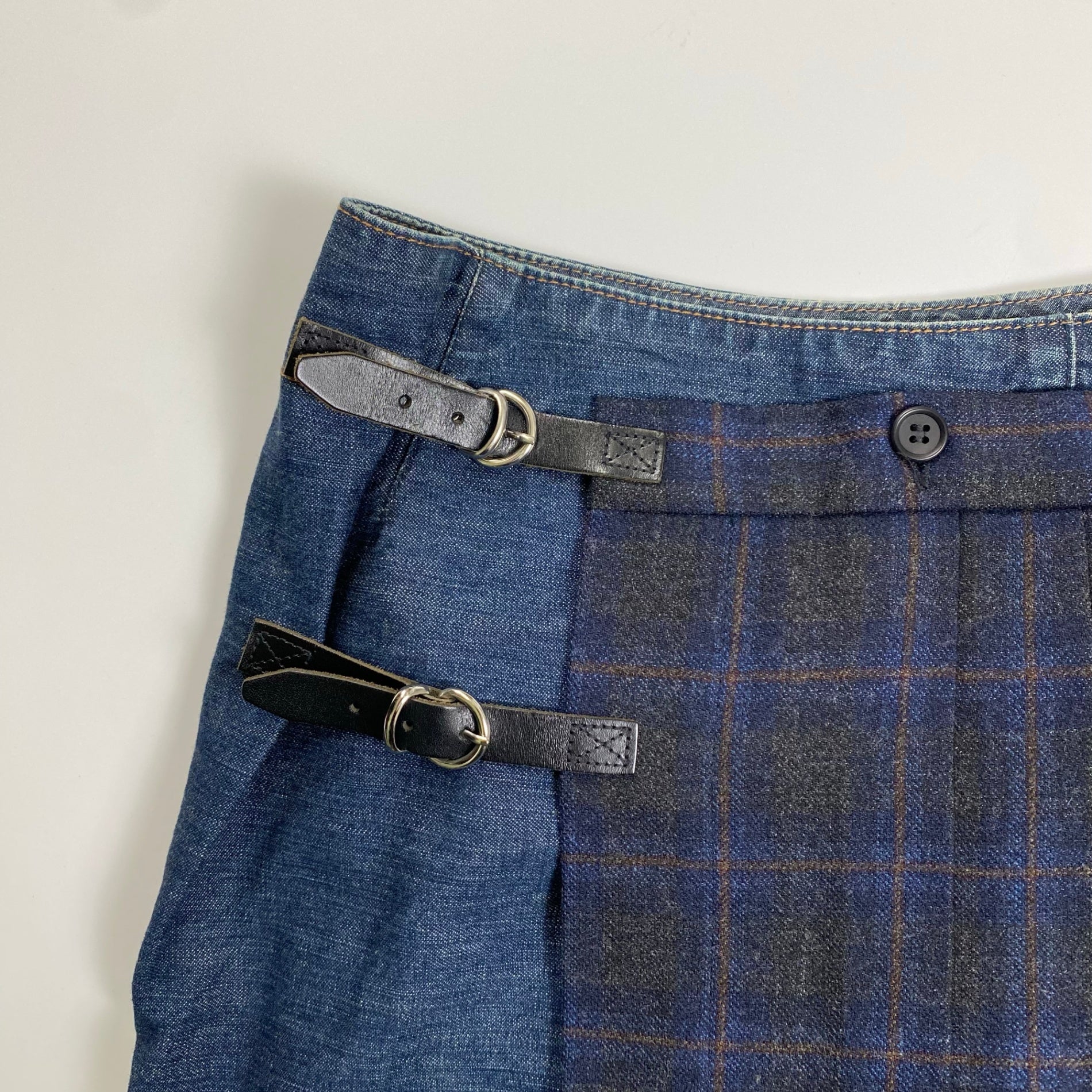 MARIOS マリオス / 変形 ラップスカート デニムレイヤード SIZE：S