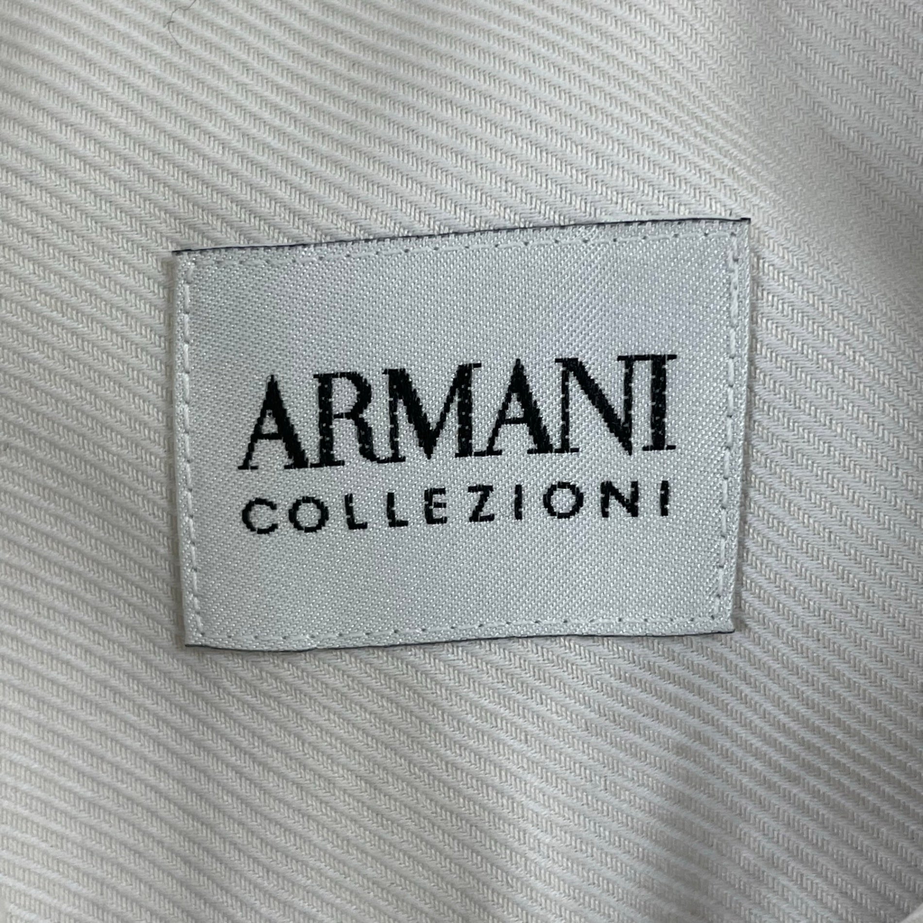 ARMANI collezioni / ツイルコットンシャツ ライトグレー SIZE:39