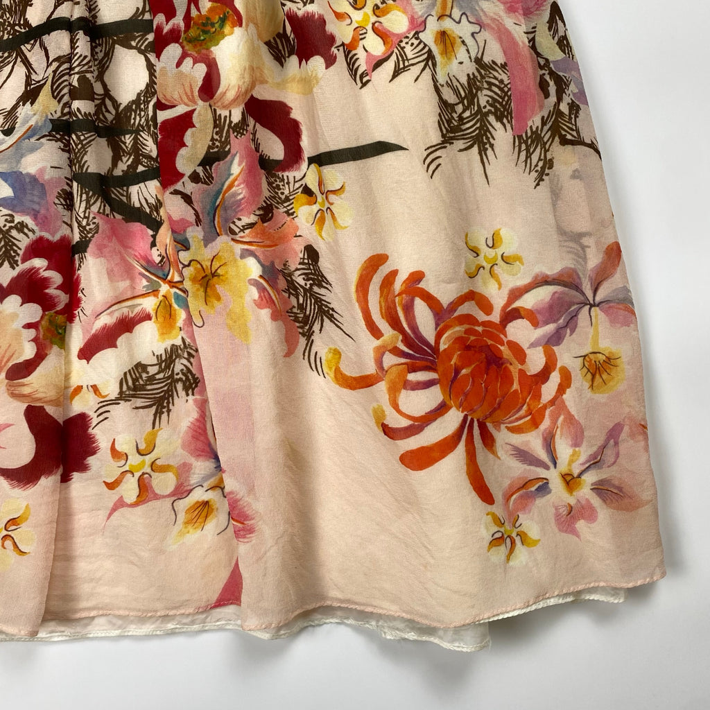 KEITA MARUYAMA ケイタマルヤマ / シルク100％ 総柄 スカート フラワー SIZE:1（S程度）
