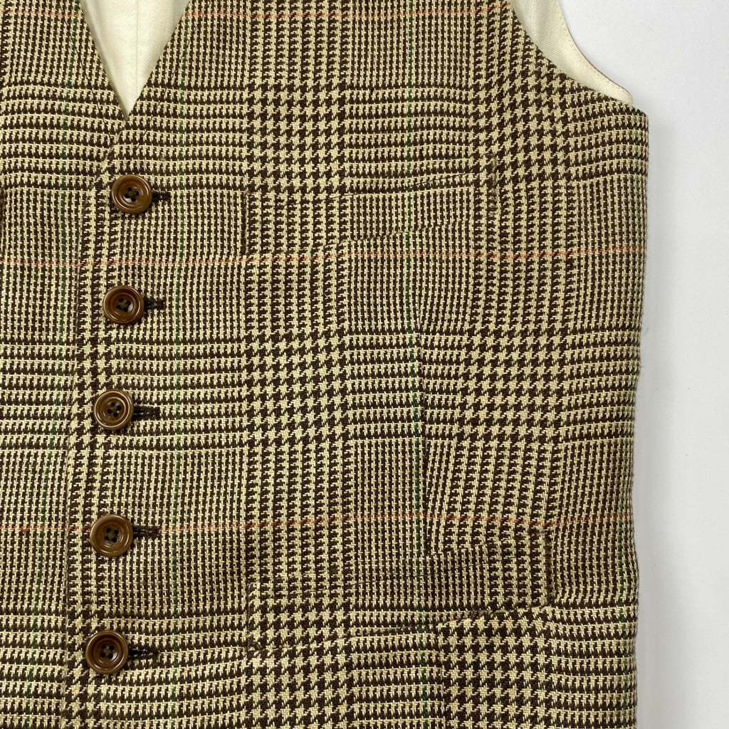 【HARITAGE ICON】 Polo by Ralph Lauren ポロ バイ ラルフローレン / リネン100％ ツイードベスト ジレ 参考定価：70,000程度 SIZE：36S