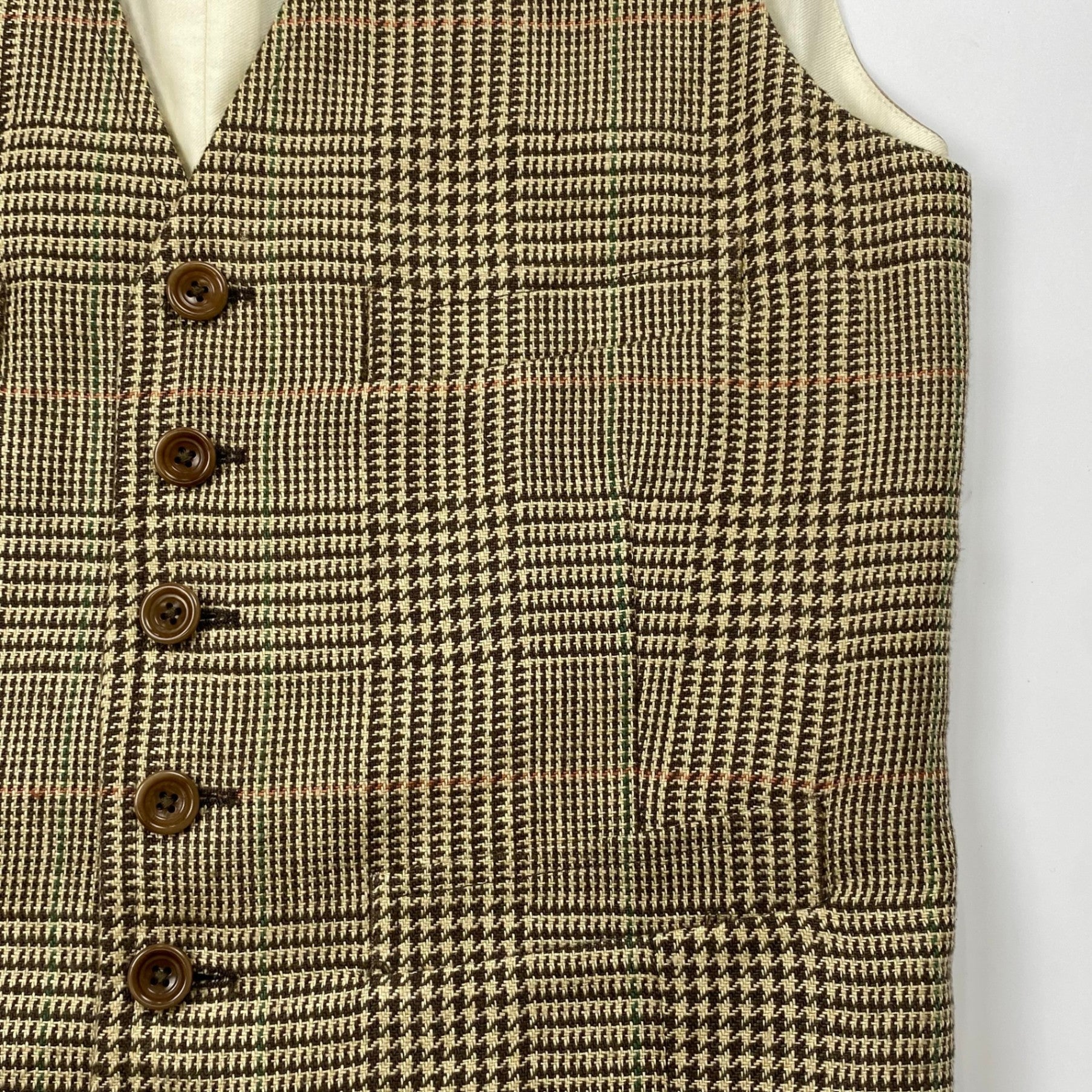 【HARITAGE ICON】 Polo by Ralph Lauren ポロ バイ ラルフローレン / リネン100％ ツイードベスト ジレ 参考定価：70,000程度 SIZE：36S