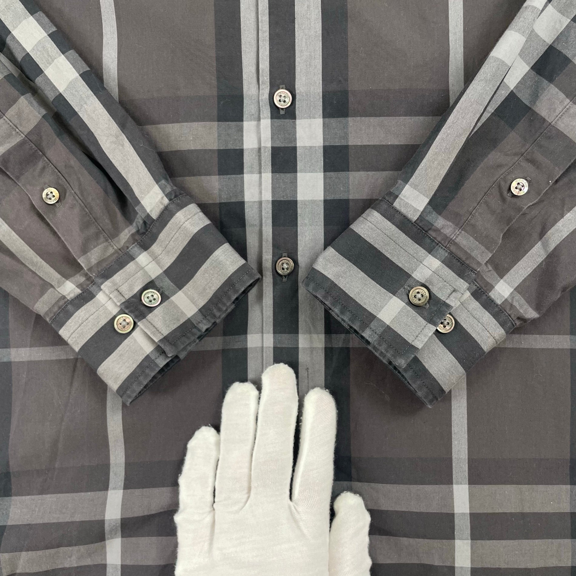 BURBERRY LONDON / ボタンダウンチェックシャツ SIZE：40