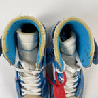 NIKE × OFF WHITE / Air Jordan 1 High UNC "White/Dark Powder Blue" 箱付 SIZE：28.5cm