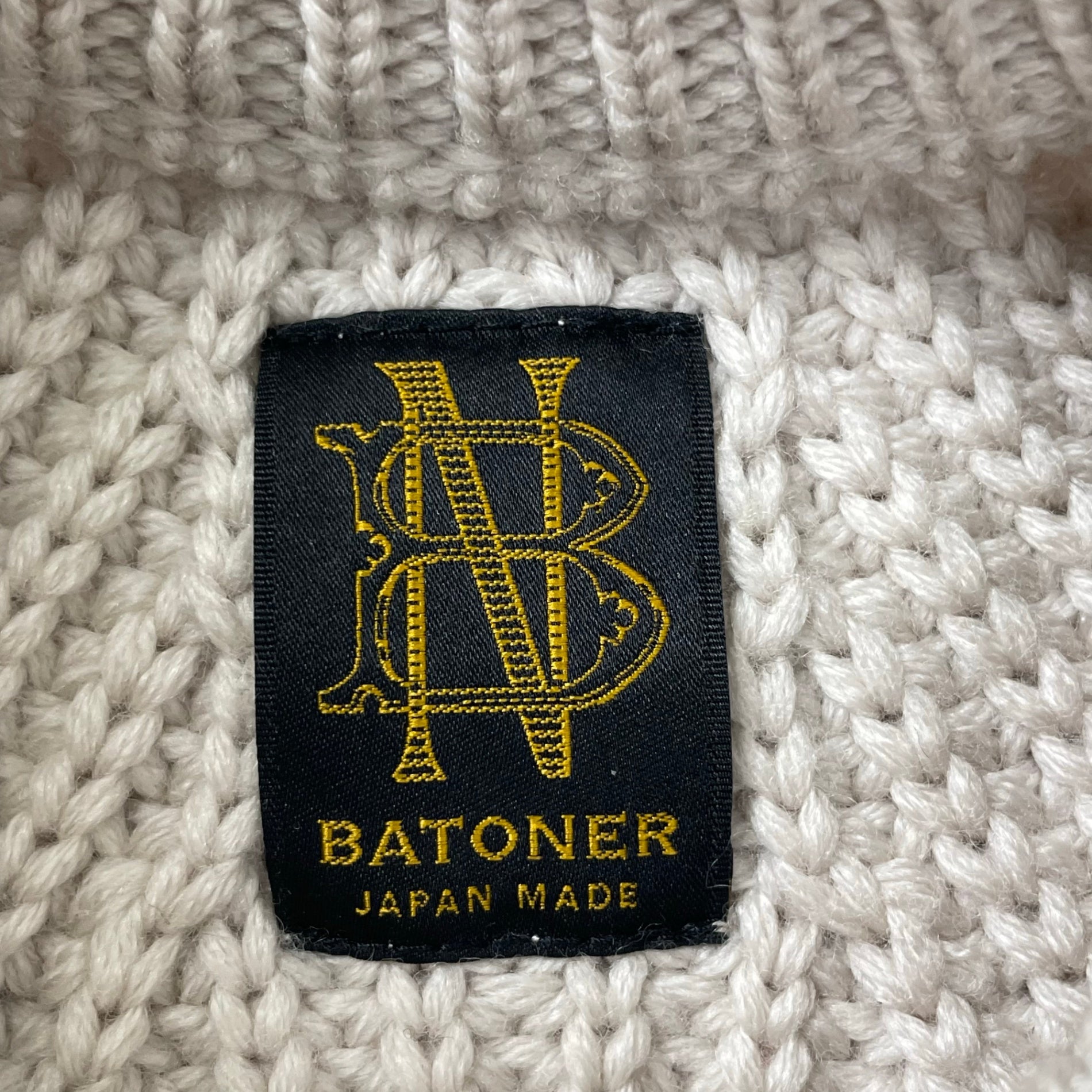 BATONER バトナー / SIGNATURE クルーネックプルオーバーニット 参考定価：22,000+tax SIZE:2
