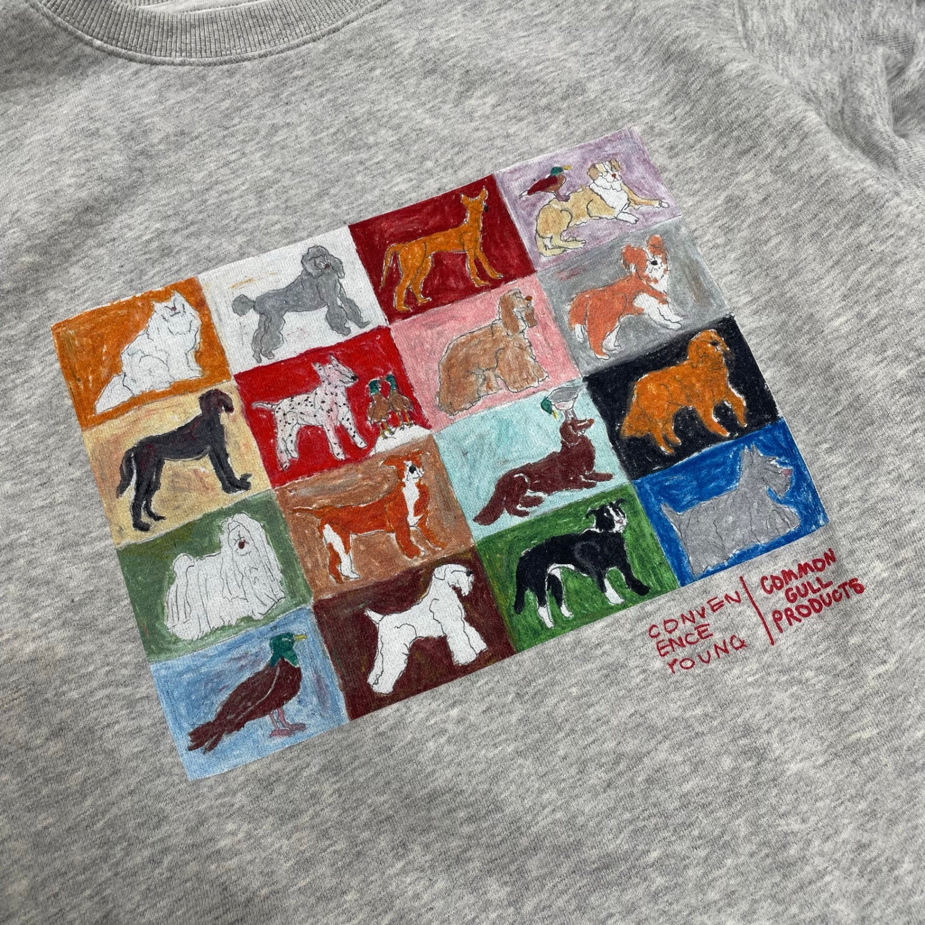 CONVENIENCEYOUNG × common gull products / dog and common gull sweat グレー SIZE:S