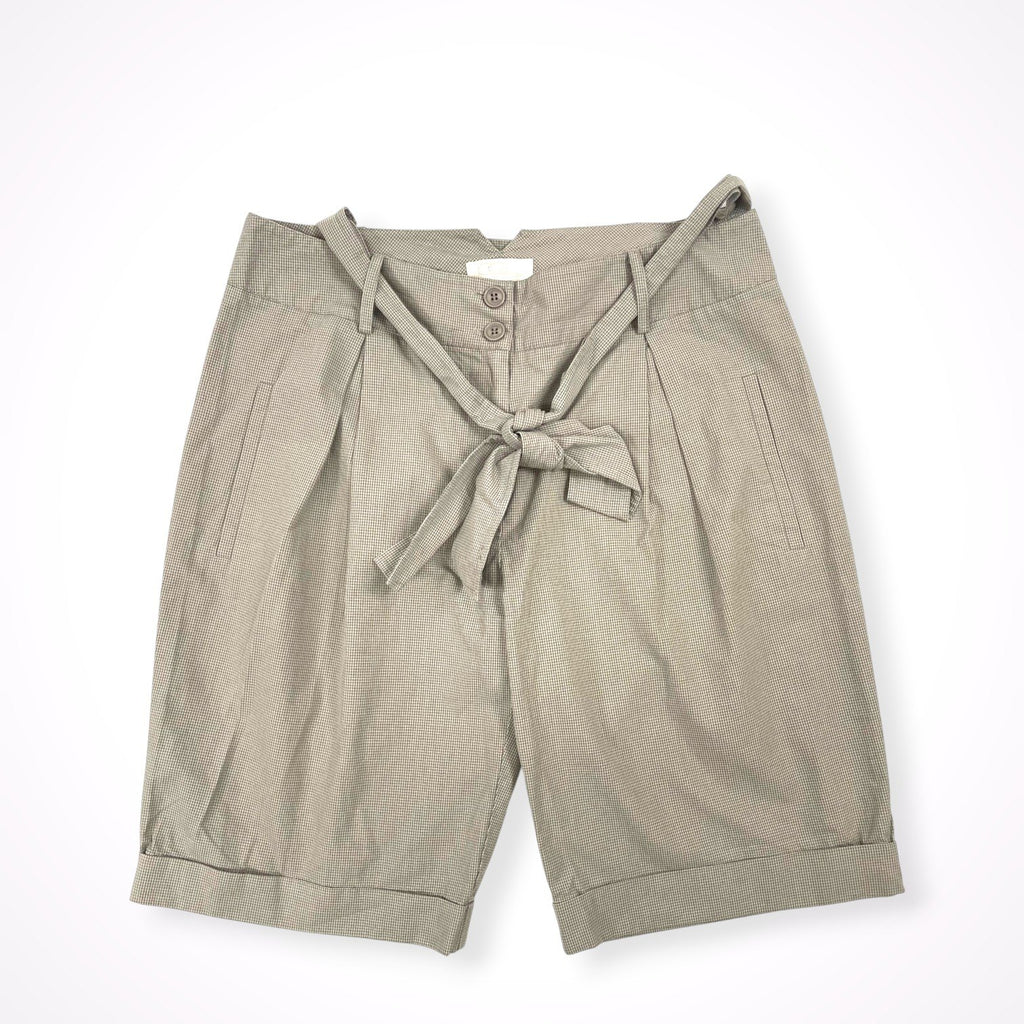 CRISTINA GAVIOLI / コットンリネンベルテッドハーフパンツ SIZE:46