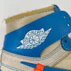 NIKE × OFF WHITE / Air Jordan 1 High UNC "White/Dark Powder Blue" 箱付 SIZE：28.5cm
