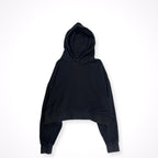 Fax Copy Express / クロップドスウェットフーディー ブラック SIZE:L