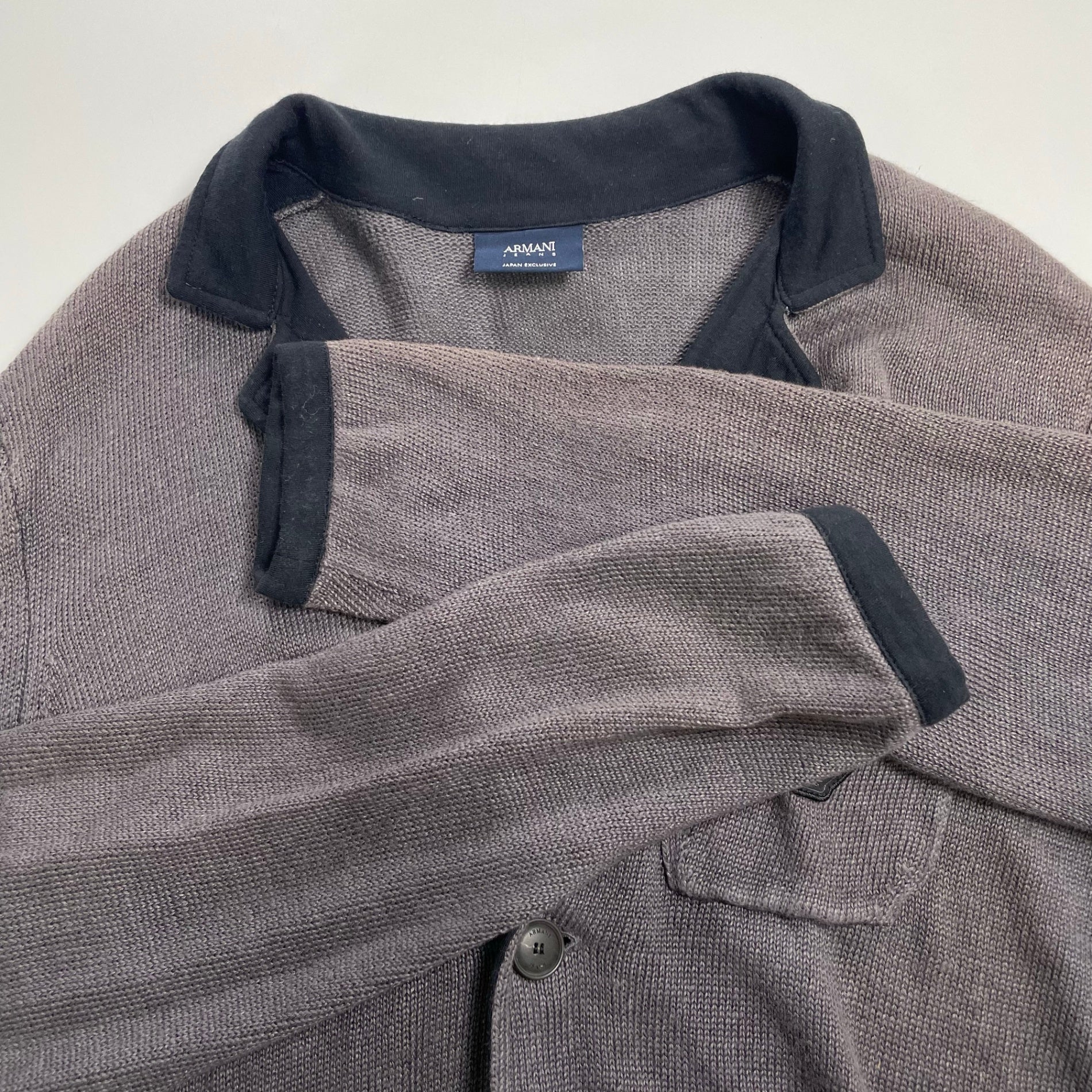 ARMANI JEANS アルマーニジーンズ / リネンニットジャケット サンフェード SIZE:S