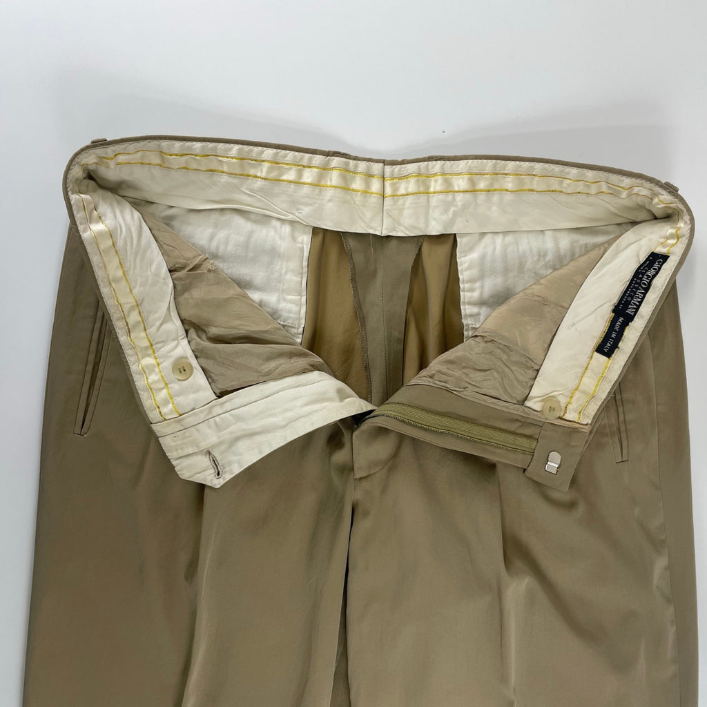 GIORGIO ARMANI ジョルジオアルマーニ / 80s BORGO21 ヴィンテージ ギャバジンスラックス SIZE:W90