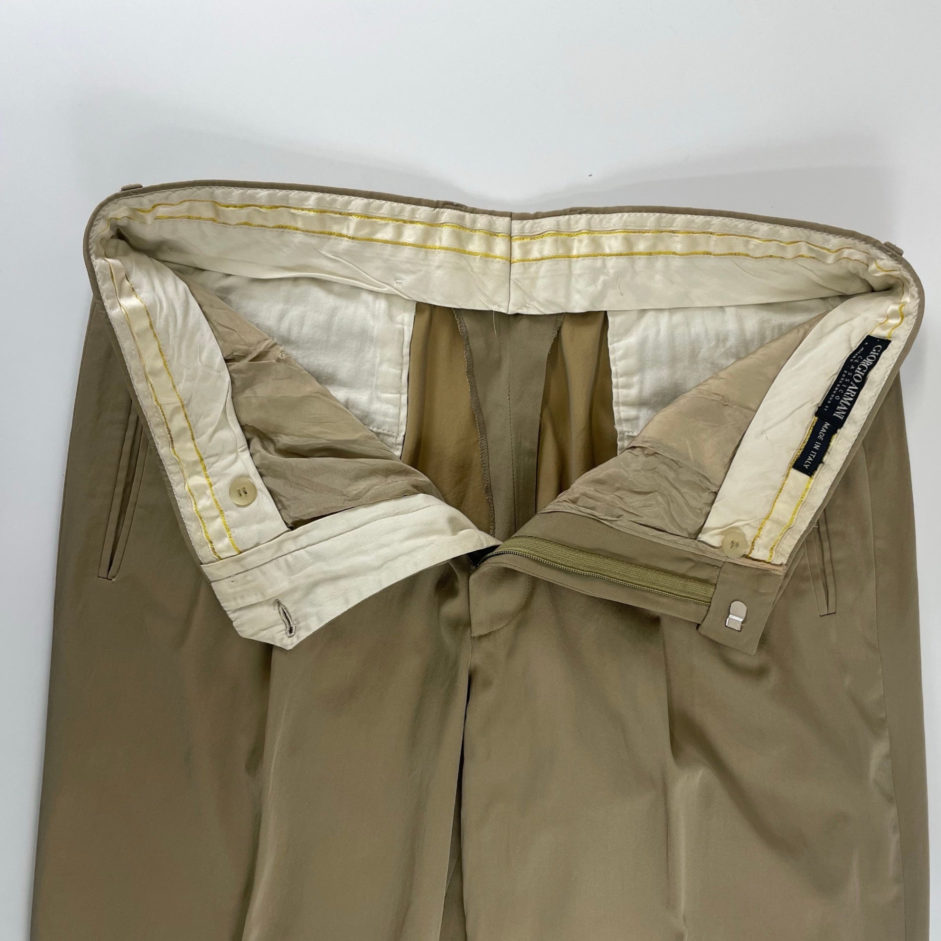 GIORGIO ARMANI ジョルジオアルマーニ / 80s BORGO21 ヴィンテージ ギャバジンスラックス SIZE:W90