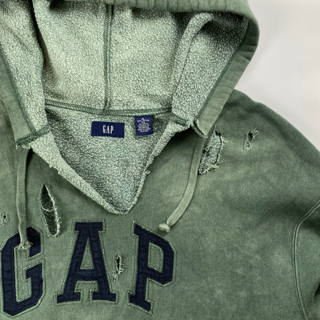 OLD GAP オールドギャップ / デストロイ ダメージ パーカー 鬼フェード SIZE：XL