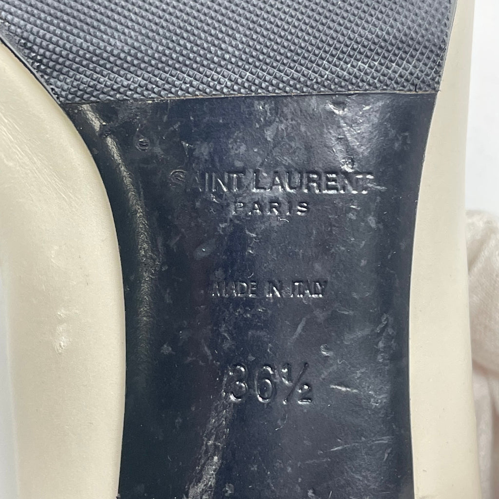 SAINT LAURENT PARIS サンローランパリ / レザーパンプス ホワイト 参考定価：90,000程度 SIZE：36 1/2