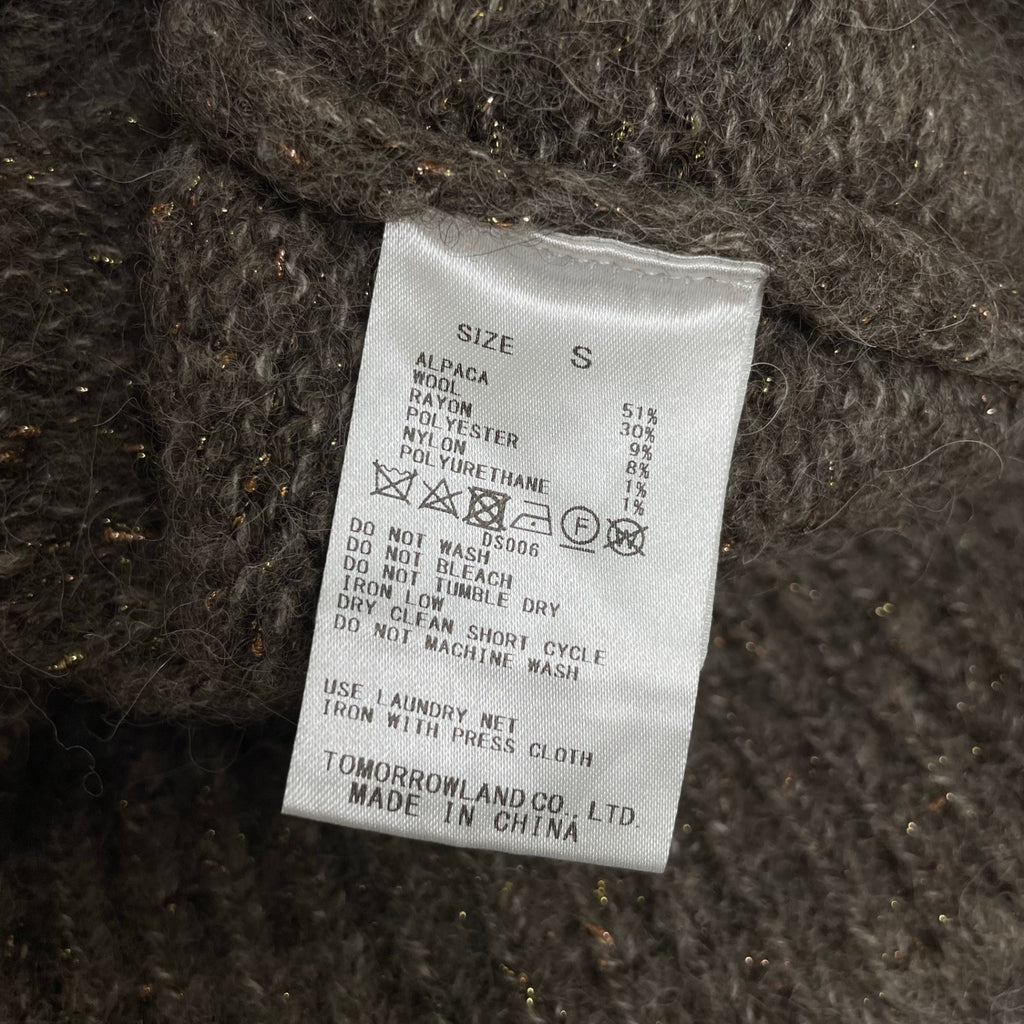 BACCA バッカ / アルパカラメミックス セーラーカラーVネックカーディガン 参考定価：26,000+tax SIZE:S