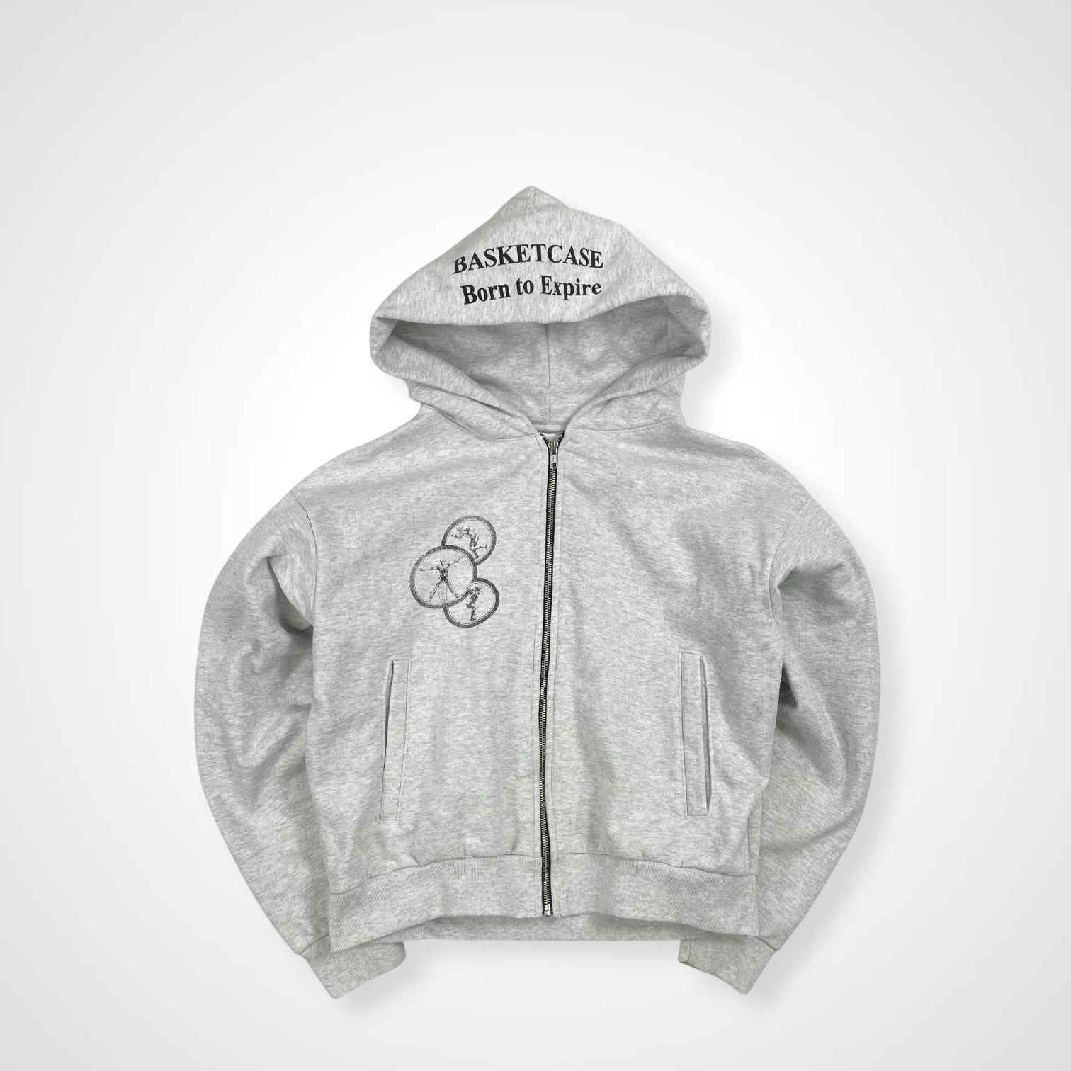 Basketcase gallery バスケットケース ギャラリー / Born To Expire 人体フーディ 短丈 参考定価：35,000程度 SIZE：S