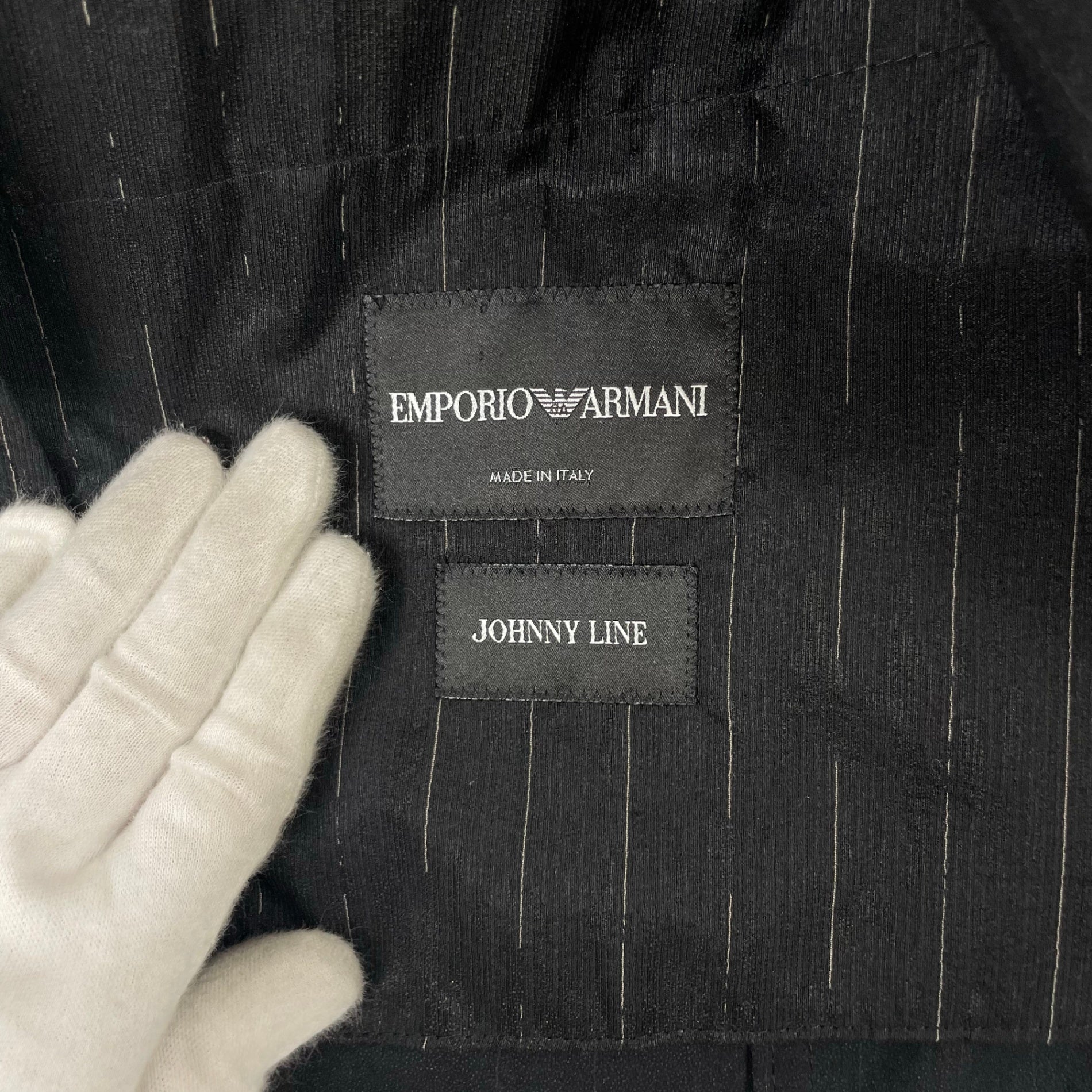 EMPORIO ARMANI エンポリオ アルマーニ / JOHNNY LINE コットンウールMIXアンコンジャケット 参考定価：80,000程度 SIZE:48