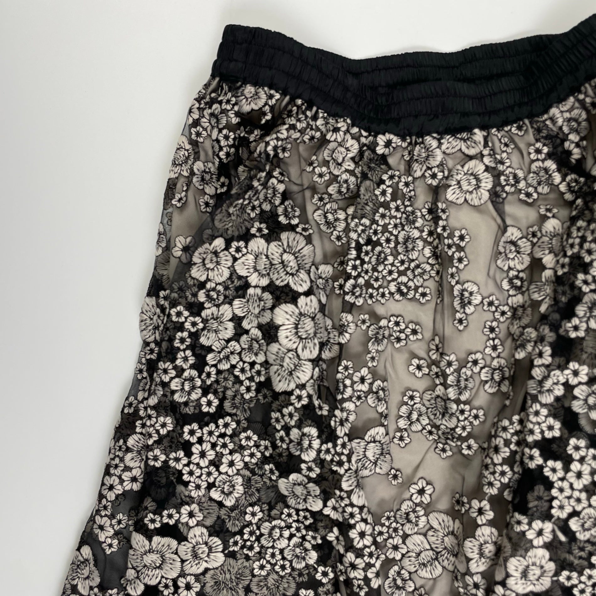 sov. ソブ DOUBLE STANDARD ダブルスタンダード / フラワー刺繍チュールスカート 参考定価：28,000程度 SIZE：36