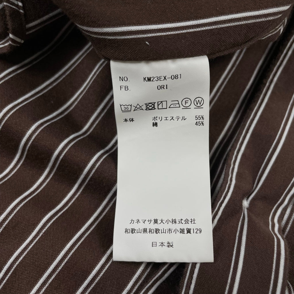 KANEMASA PHIL. × +81 カネマサフィル / 別注THICK AND THIN STRIPE ROYAL OX DRESS JERSEY SHIRT 参考定価：27,000 SIZE:L
