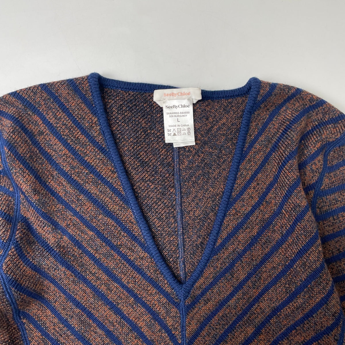 See By Chloe / ピュアウールニットワンピース 参考定価：60,000程度 SIZE:L