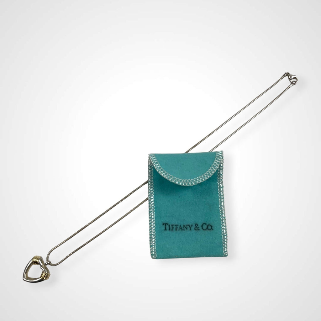 Tiffany & Co. ティファニー / ヴィンテージコイルハートネックレス スネークチェーン SV925 AU750