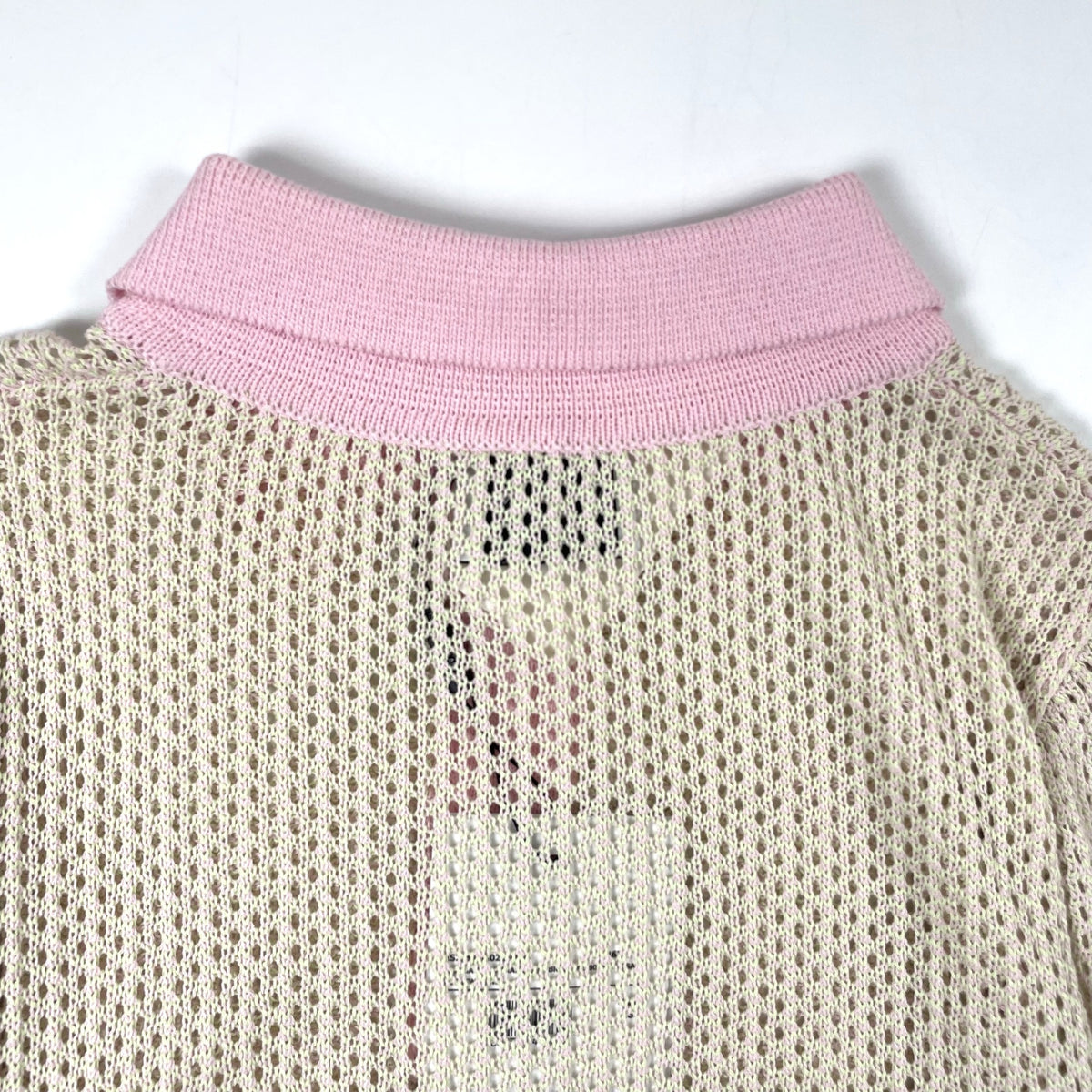 ISABELLE BLANCHE / クロシェニットポロシャツ 未使用品 参考定価：29,000+tax SIZE:XS
