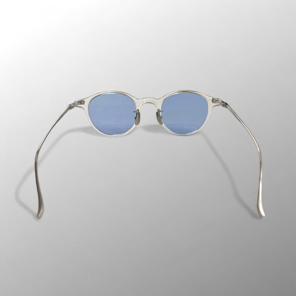 金子眼鏡 ジャパンシリーズ / クリアボストン サングラス 度なしライトブルーレンズ 参考定価：46,000+tax SIZE:47□23-145