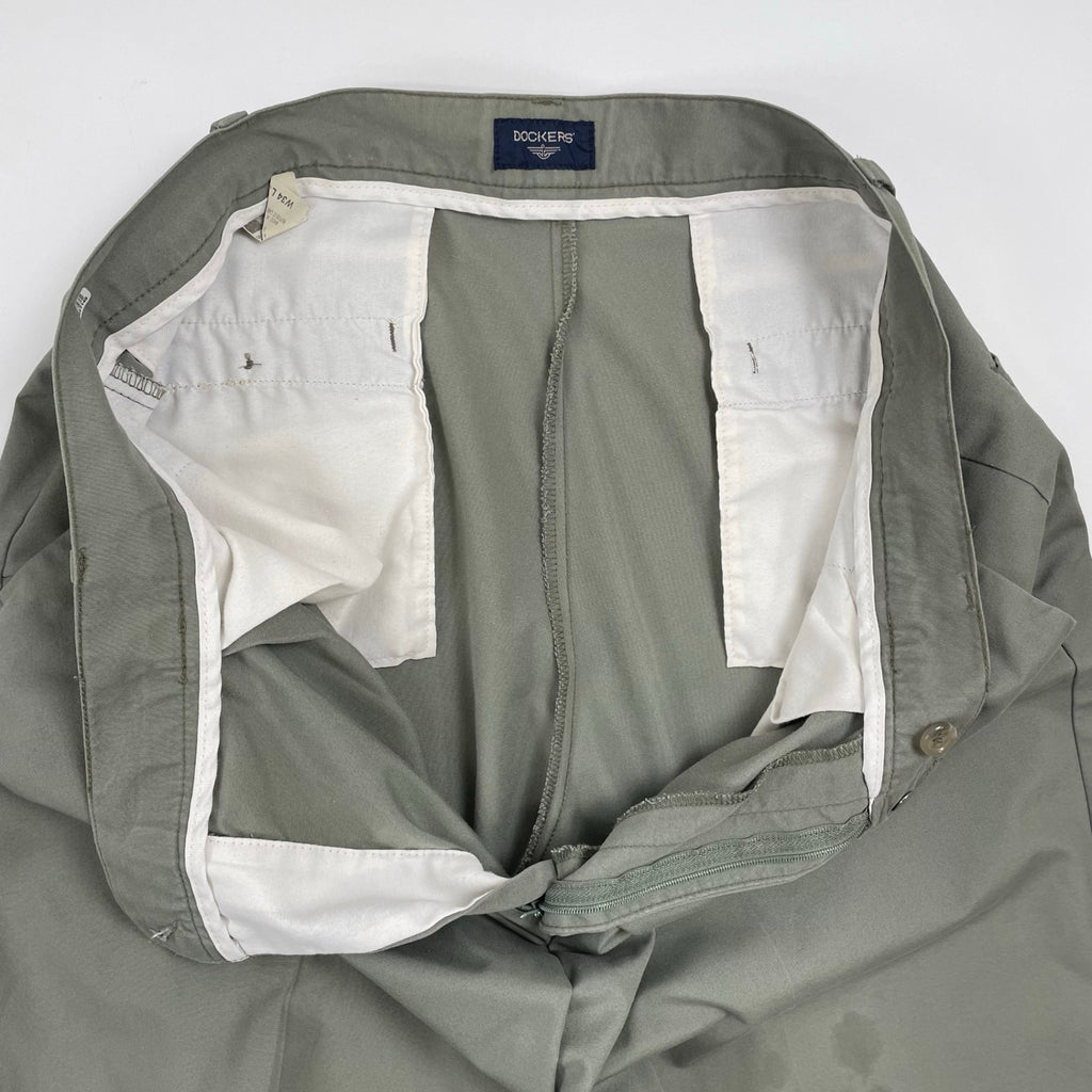 DOCKERS / 古着2タックコットンパンツ グリーン SIZE:W34