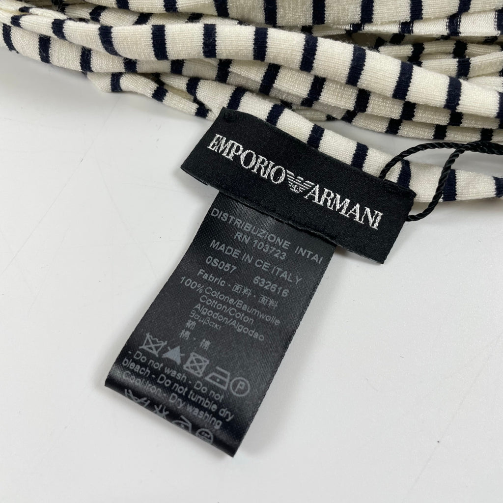 EMPORIO ARMANI / ボーダーテキスタイルネックレス 未使用品 箱付