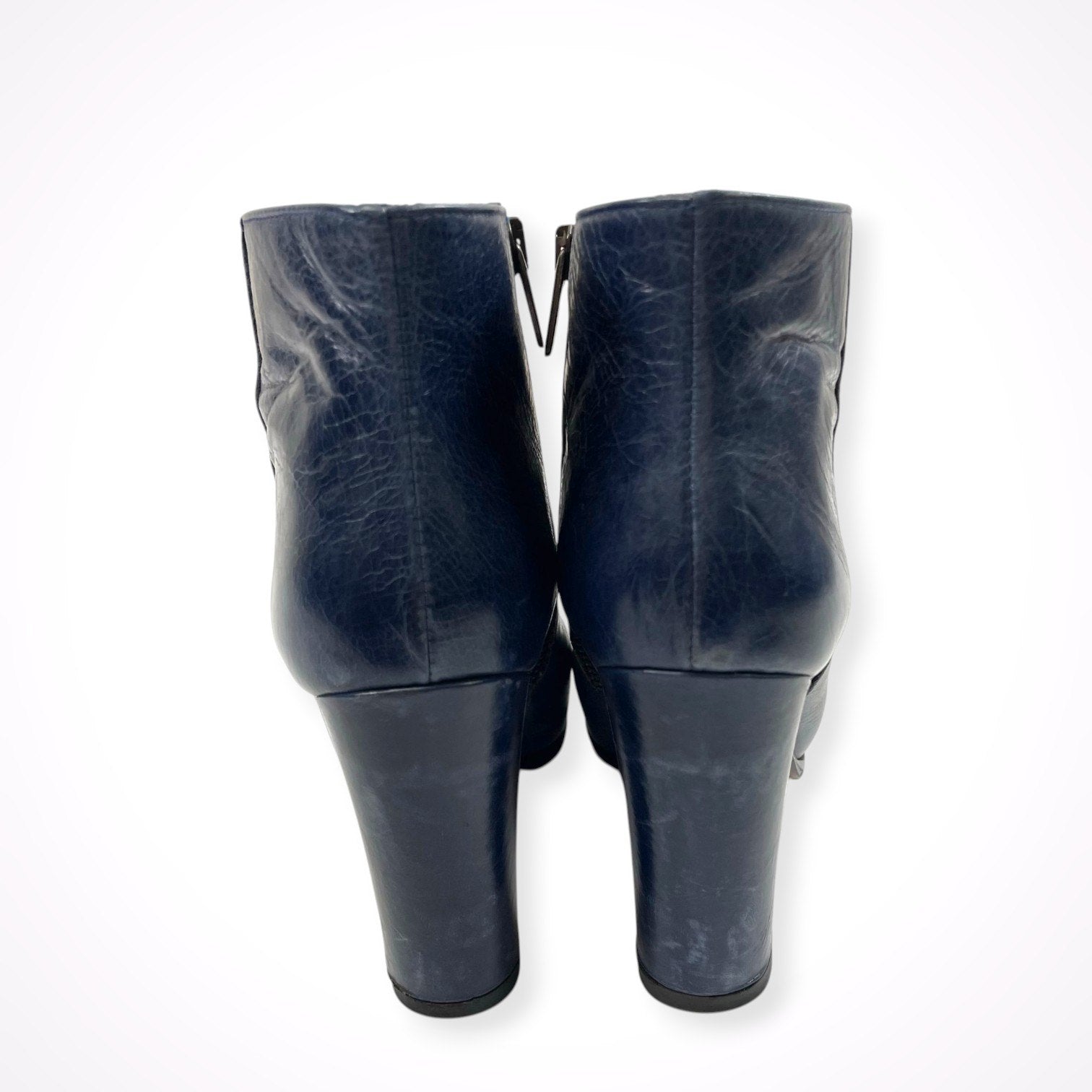 FABIO RUSCONI / レザーサイドジップショートブーツ 参考定価：50,000程度 SIZE:38