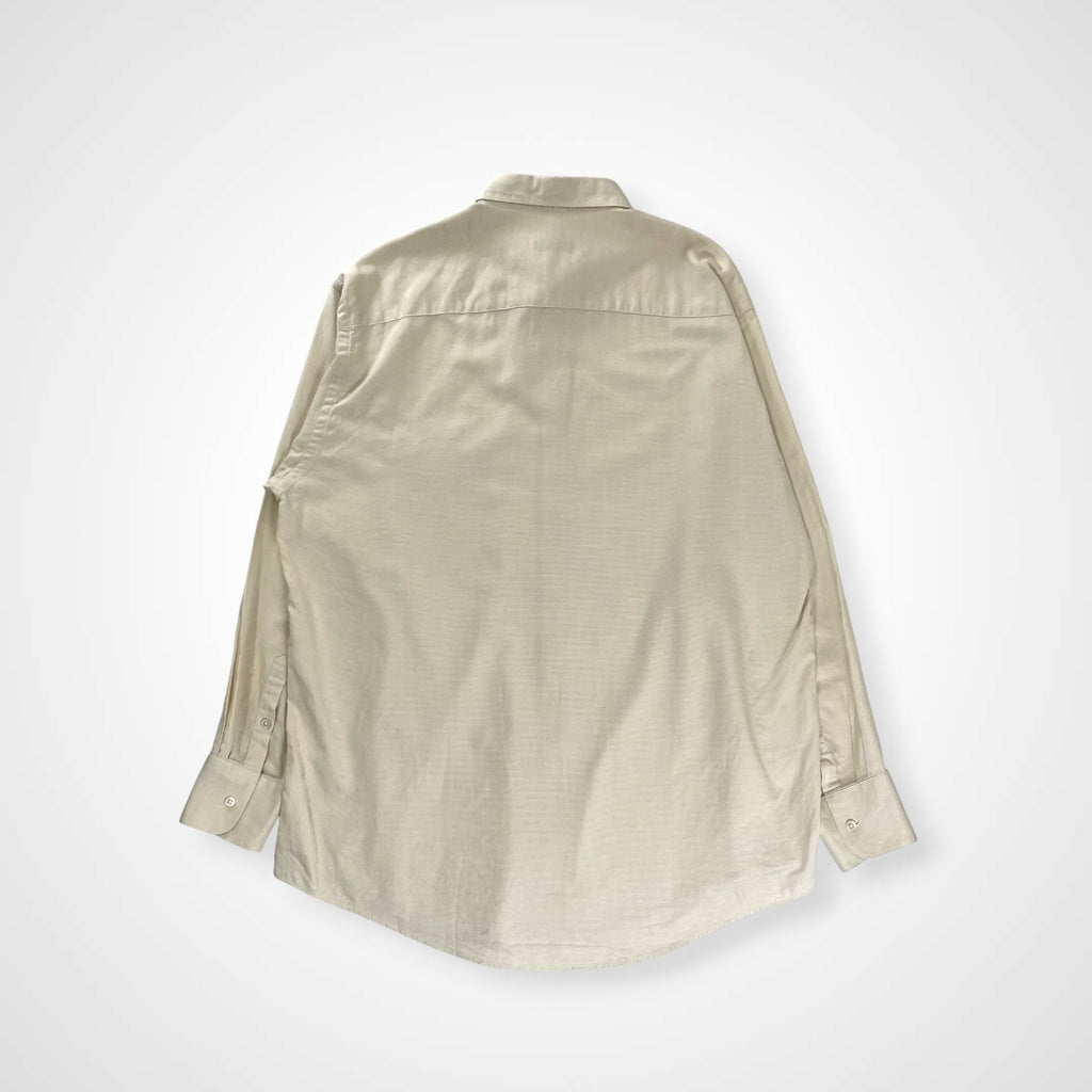 GIORGIO ARMANI LE COLLEZIONI ジョルジオアルマーニ / 80s ヴィンテージシャツ ホワイト×ベージュ SIZE：15 1/2