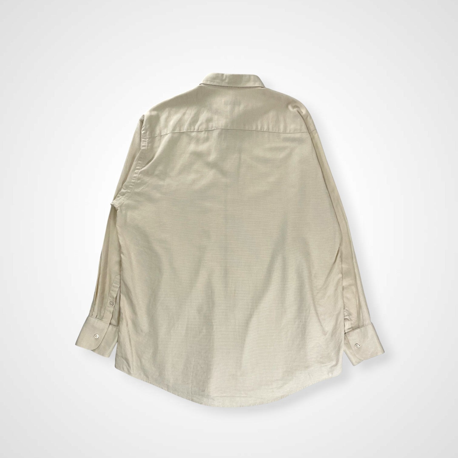GIORGIO ARMANI LE COLLEZIONI ジョルジオアルマーニ / 80s ヴィンテージシャツ ホワイト×ベージュ SIZE：15 1/2