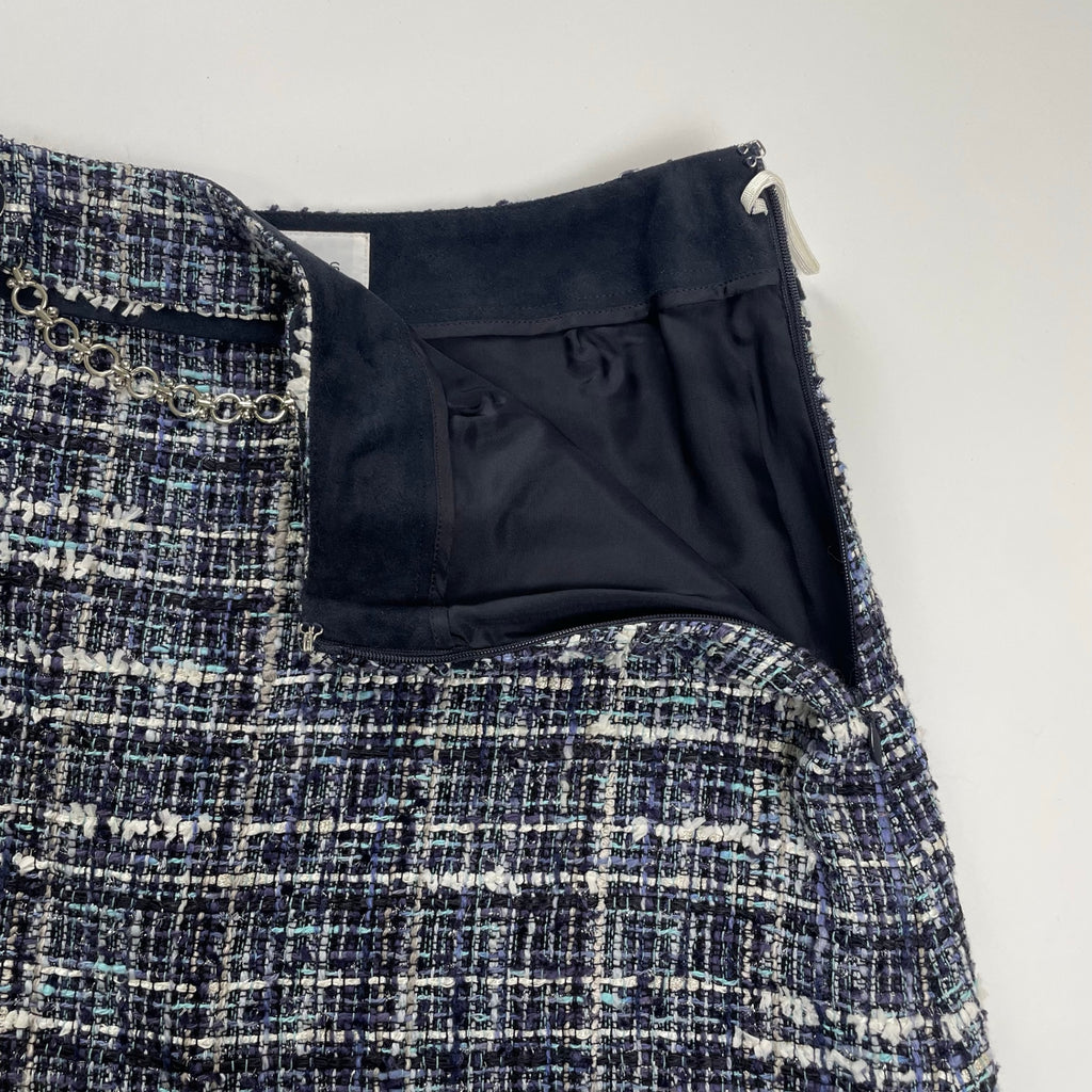 courreges クレージュ / ロゴチェーン付 ツイードスカート 参考定価：30,000程度 SIZE:38