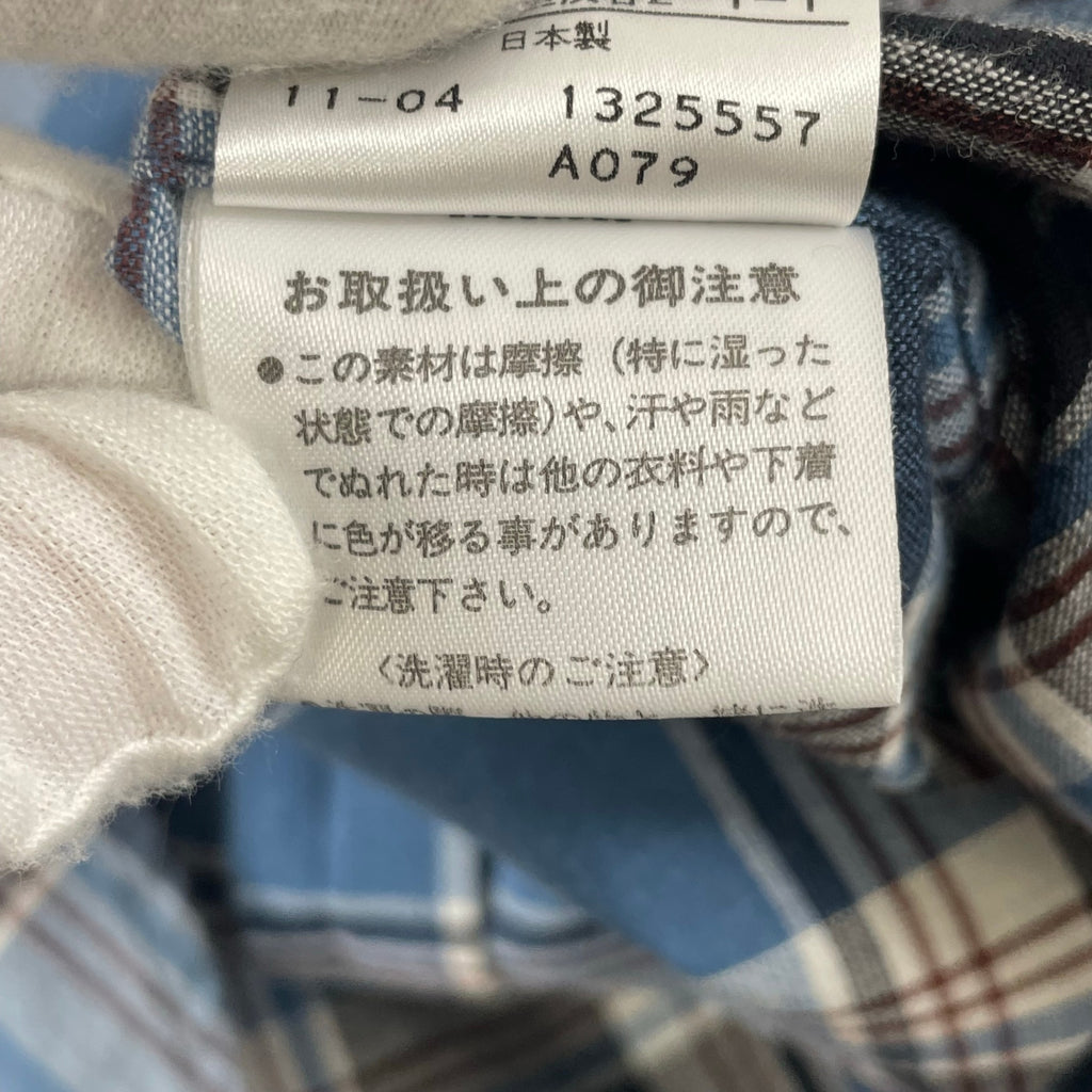 MARGARET HOWELL / 日本製 コットンチェックシャツ 参考定価：28,000程度 SIZE:L